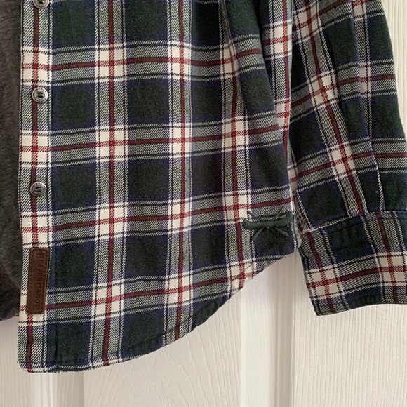 Thick/Lined 100% Cotton Button Down Plaid Shirt - Picture 5 of 6